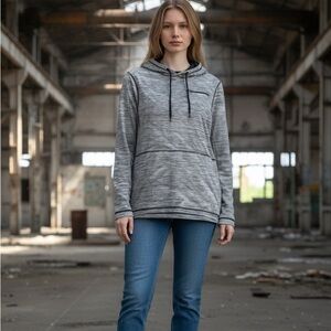 Zella Gray Marled Pullover Hoodie nwt